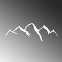 Wallity Mountain - 4 Escultura de pared en blanco y negro